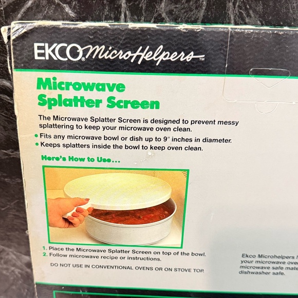 EKCO MICRO HELPERS Microwave Splatter Screen Vintage - Picture 8 of 13